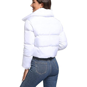 Chaqueta Corta Acolchada de Moda para Mujer, Negra 2025, Cálida, de Alta Calidad, Transpirable, Diseño Acolchado, Chaqueta de Abrigo Moderna - Product Image 3