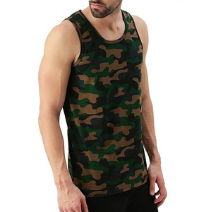 <b>Men's</b> Custom Hot Selling High Quality Camo Design Custom Logo Blank <b>Men's</b> <b>Tank</b> <b>Top</b> - Product Image 5
