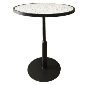 Modern Round Dining <b>Table</b> CFD68162 with Tile Top and Small Iron Legs for School Living Room Hotel - Product Image 2