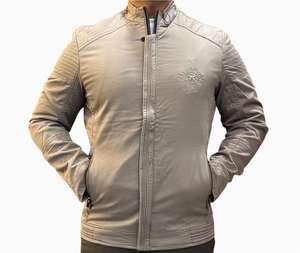 Chaqueta de Motociclista Informal para Hombre Bearfit, Otoño, 100% Algodón, Corte Ajustado, Ecológica, Resistente al Viento, Transpirable, con Cremallera, Servicio OEM - Product Image 1