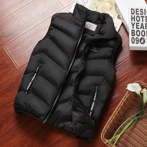 Chaqueta acolchada personalizada para exteriores para hombre, cortavientos de nailon resistente al agua, apta para protección de invierno, diseño frontal reversible con calefacción - Product Image 3