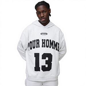 Sudadera con Capucha de Alta Calidad, 100% Algodón, Gruesa, para Hombre, Invierno, Resistente al Viento, Transpirable, Ecológica, Tejido de 430g - Product Image 1