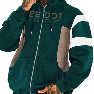 Nueva Sudadera con Capucha de Invierno para Hombre, Talla Grande, 100% Algodón, con Cierre de Bloqueo, Forro Polar Grueso, Diseño de Logotipo Bordado con Pedrería - Product Image 3