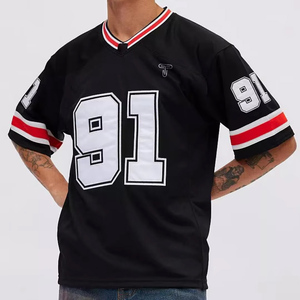 Maillot de football américain en mesh 2026 pour hommes, personnalisable avec nom d'équipe, impression sérigraphique pour adultes - Product Image 1