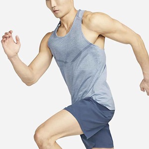 Débardeur en maille tricotée respirant à séchage rapide pour homme, en polyester/coton, grande taille, style décontracté urbain avec logo frontal - Product Image 2