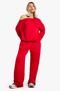 กางเกงวอร์มผู้หญิงผ้าขนแกะเทอร์รี่สัมผัสนุ่มและนุ่มมีห่วงด้านหลังตรง - Product Image 5