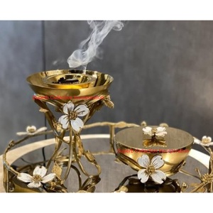 Quemador de incienso de Metal elegante con soporte de rama único Quemador Bakhoor Perfecto para aromaterapia y decoración del hogar Precio de fábrica - Product Image 6