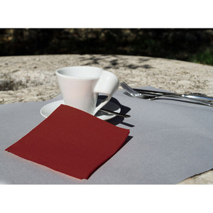 Serviettes Microdot Bourgogne 20x20cm 100 pièces 24 paquets B2B - Product Image 1
