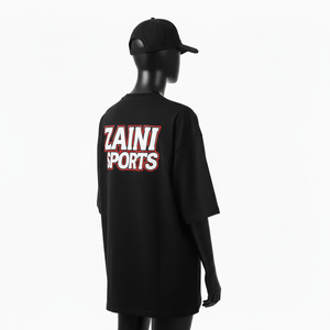 Camiseta Holgada para Mujer, Algodón Premium, Transpirable, Color Negro, Logotipo Personalizado Serigrafiado, Ajuste Extra Grande - Product Image 5