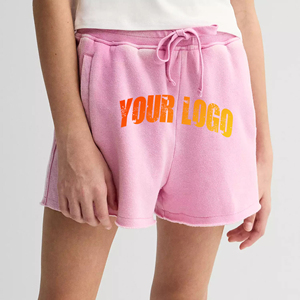 Pantalones cortos de algodón 100% de moda para mujer, artículo de venta caliente, logotipo impreso personalizado, ropa informal de verano, pantalones cortos de mujer streatwear - Product Image 3