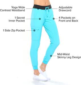 Ensembles d'uniformes médicaux d'hôpital costumes de gommage d'allaitement personnalisés pantalons de survêtement médecins unisexe coton polyester avec veste - Product Image 3