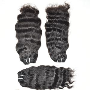 Extensions de cheveux humains noirs naturels pour femmes indiennes Loose Deep Wave Vente en gros Traitement sans produits chimiques Tissage bon marché - Product Image 2