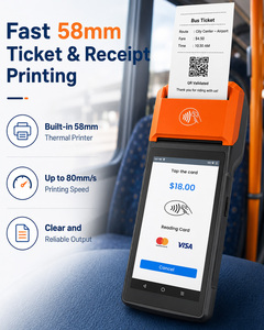 <span class=keywords><strong>Terminal</strong></span> <span class=keywords><strong>de</strong></span> <span class=keywords><strong>paiement</strong></span> portable Android 14 pour la collecte des tarifs <span class=keywords><strong>de</strong></span> bus avec lecteur <span class=keywords><strong>de</strong></span> code QR NFC, GPS et imprimante <span class=keywords><strong>de</strong></span> tickets 58 mm R330 Plus - Product Image 4