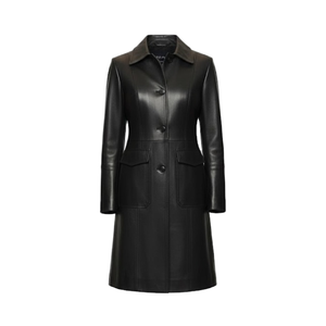 Veste en cuir pour femme de haute qualité à la vente chaude Nouveau design élégant à manches longues Prix de gros col haut - Product Image 1
