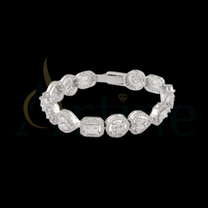 Bracelet cubain en argent sterling 925 avec diamant Moissanite envoûtant pour les fêtes et les mariages - Product Image 1