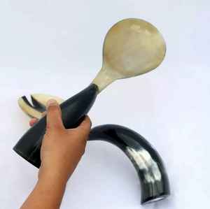 Cuillères à corne de buffle faites à la main Capacité de 15ml pour faizacraft - Product Image 2