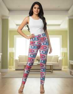 Regular Length Printed Cotton Traditional Leggings for Women Soft <b>Stretch</b> Fabric Regular Fit Party Wedding Laxmi Lifestyle - Product Image 4
