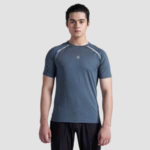 T-shirt de sport Sense Aero Basic gris 100 % polyester Dry-Fit compressé imprimé - Product Image 1