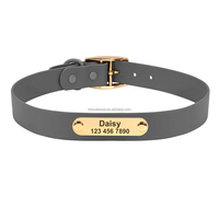 Collar y Correa para Perro de PVC Suave, Impermeable, con Logotipo Personalizado, Acolchado, Moderno y Duradero, con Hebilla de Seguridad