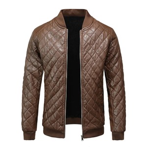 Chaqueta de cuero PU Vintage para hombre para invierno abrigo de invierno de estilo retro - Product Image 1