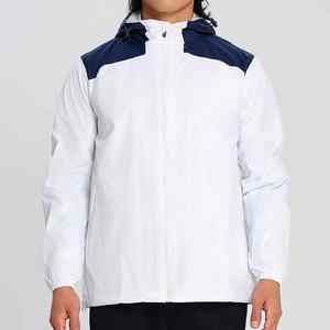 แจ็คเก็ตกันลมแบบซิปครึ่งฤดูใบไม้ผลิสำหรับผู้ชายเสื้อกันลมแบบลำลองลายพรางสองชั้น100% โพลีเอสเตอร์ - Product Image 4