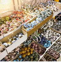Boutons en céramique à pois, poignées et tirettes de qualité supérieure pour armoires de cuisine, commodes, chambres, extérieur et entrepôts