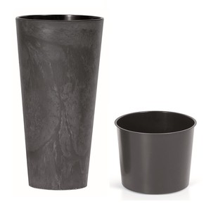 Prosperplast Tubus Slim Effect in plastica CON serbatoio in colore Antracite, 76,2 (altezza) x 40 (larghezza) x 40 (profondità) cm - Product Image 2