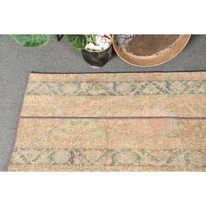 พรมตุรกีสีเบจ19 'x 5.4' แนววินเทจสไตล์คลาสสิกพื้นที่ขนาดใหญ่ผ้าขนสัตว์รูปแบบแอบสแตรกสำหรับวัยรุ่นสี่เหลี่ยมผืนผ้าห้องโถง - Product Image 2