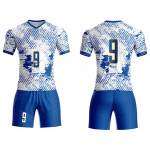 Ensemble de maillots de football personnalisés pour hommes, uniformes de football à manches courtes, kit de sport imprimé par sublimation avec nom et numéro d'équipe - Product Image 2