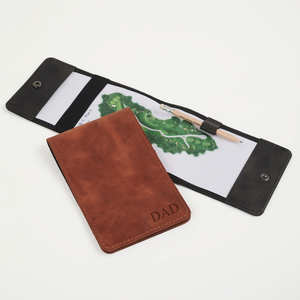 Performance Scorecard Holder Cover case Personnalisé Cattle Leather Golf Scorecard Yardage Book Holder LGSB-0014 - Product Image 3