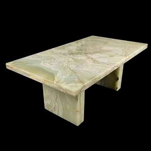 Diseños Modernos de Fósiles de Piedra, Losa de Ónix Verde Oscuro Translúcida con Luz Natural, Superficie Pulida, Pared de Villa Ecológica, Agra - Product Image 2