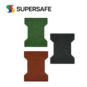 Tough Resilient Dog Bone Pavers 15-50mm Thick Anti-Slip Easy Installation for Outdoor Garden Play Areas Rubber Flooring - Product Image 2