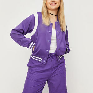 Retailer OEM ODM Service <b>Light</b> <b>Weight</b> Long Sleeve Women Varsity <b>Jacket</b> <b>Lady</b> Cropped Baseball Uniform Varsity <b>Jackets</b> <b>for</b> Winter - Product Image 1