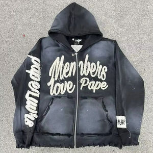 Nouveau sweat à capuche oversize vintage à fermeture éclair, personnalisé, 100% coton, effet délavé au soleil, coupe ample, sweat à capuche zippé - Product Image 1