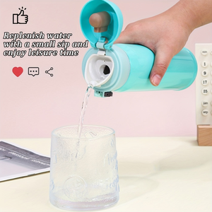 CL 500ml Stainless Steel Vacuum <b>Flask</b> Pop Up Lid Bounce Thermos <b>Bottle</b> for Travel Outdoor Car Fitness - Product Image 4
