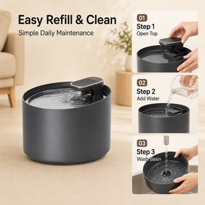 Fontanella d'Acqua Automatica <span class=keywords><strong>per</strong></span> Animali Domestici in Acciaio Inox 304 con Acqua Corrente <span class=keywords><strong>per</strong></span> Gatti e Cani - Product Image 4