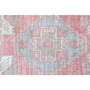 Tapis turc, 1,4 x 2,9 pieds, tapis oriental rouge en laine - Product Image 5