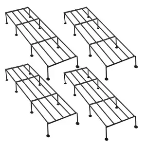 Neuestes Design Rechteckiger Indigo-Ständer aus verzinktem Metall/Topfst änder (4er-Set) für den Innen-und Außenbereich