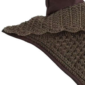 Alta calidad personalizado caballo mosca velo oreja capó color marrón ecuestre producto de equitación con todos los diseños disponibles - Product Image 3