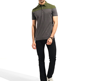 เสื้อเชิ้ตผู้ชายผ้าถักเนื้อผ้า PK ทนทาน 100% ผ้าฝ้าย ทรงหลวม สวมใส่สบาย ระบายอากาศได้ดี แขนสั้น - Product Image 1