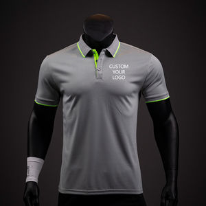 Personalizado de alta calidad 100% algodón transpirable de punto Casual manga corta deportes para camisas para hombres - Product Image 2