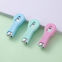 Mini coupe-ongles personnalisable le plus vendu en acier au carbone couleur bonbon sans danger pour les doigts des enfants et les orteils avec logo personnalisé