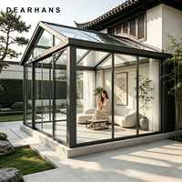 Grand auvent de véranda résistant aux intempéries, style auvent, avec unité de verre isolant en aluminium à rupture de pont thermique, anti-UV, pour terrasse sur toit, qualité assurée