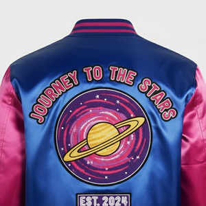 Chaqueta Varsity para Hombre con Bordado Chenille, Fabricación de Fábrica, Nueva Llegada 2025, Tela Suave, Chaqueta Varsity de Satén para Hombre - Product Image 5