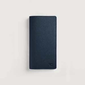 Cameron Blue Genuine Leather Long RFID <b>Wallet</b> Zipper Closure Modern Lady Card Holder Printed Logo Fold Cash Compartment - Product Image 1