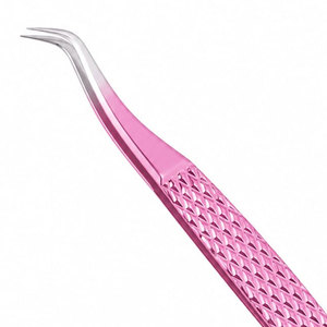 SHEARS BEAUTY แหนบติดขนตาผีเสื้อสีชมพู ปลายเรียบ/หยัก/ฟันปลา สแตนเลสสตีล ป้องกันไฟฟ้าสถิตย์ ทนทาน เครื่องมือความแม่นยำสูงสำหรับ - Product Image 5