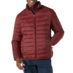 Veste matelassée légère pour homme 100% polyester chaud Meilleure qualité Manteau d'hiver avec col montant Broderie personnalisée en toile à bulles - Product Image 5