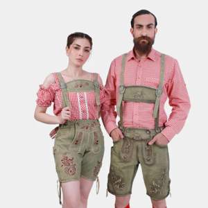 ชุดคู่แบบดั้งเดิมของบาวาเรียชุดเดอร์โฮเซนและเดอร์เดอร์แบบปรับแต่งได้ชุดสำหรับการเฉลิมฉลองในเยอรมัน - Product Image 5