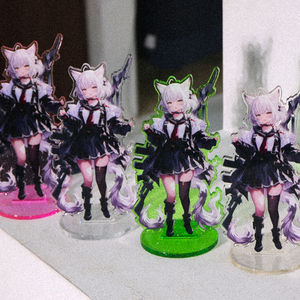 Custom Clear Acrylic Display <b>Stand</b> with Glitter Personalized Logo <b>Desktop</b> Promotional Sign Holder Bulk Supply - Product Image 3