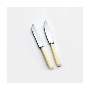 Cuchillo de Acero Inoxidable para Postre y Mantequilla, Juego de Cubiertos Decorativos con Mango de Hueso de Cuerno, Decoración - Product Image 1